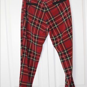 Red Original Scottish Tartan Fabric Pant